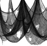 Nirohee 79 x 197 In Halloween Spider Web Black Creepy