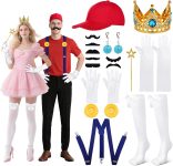 16 Pcs Halloween Couples Costumes Accessories Set for