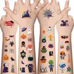 Halloween Temporary Tattoos for Kids - 360 Pcs Bulk