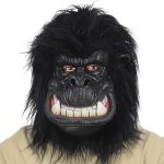 MOKRY PARTY Gorilla Mask Hairy Latex Animal Mask Monkey