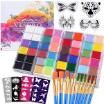 VESPRO Professional Face Body Paint Kit,42 Colors Oil