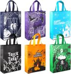 Aviski 6PCS Halloween Trick or Treat Bags, Non-Woven