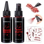 BOBISUKA Halloween Fake Blood Kit, 1.76oz Blood Spray +