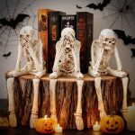 Skeletons for Halloween, 3 PCS See Hear Speak No Evil