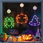 LOLStar Halloween Window Decorations 3 Pack Orange