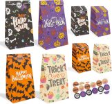 Semato Halloween Treat Bags, 24 Pcs Paper Halloween