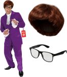 fun shack 60s Shagadelic Costume Men, Mens 1960s Spy