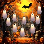 Halloween Ghost Decor, 10Pcs Spooky Ghosts String
