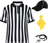 Men's Referee Costume Kit,Referee Shirt Stripe Umpire