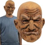 Unisex Clown Cosplay Old Men Wrinkle People Man Head