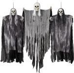 JOYIN 3 Pack Hanging Halloween Skeleton Ghosts