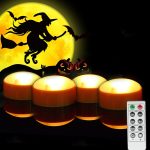 4 Pack Halloween LED pumpkin Lights with Remote and