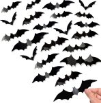 Bobobag 120 Pcs 3D Bats Halloween Decorations,Halloween