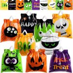 JOYIN 108 PCS Halloween Drawstring Treat Bags with 9