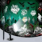 Halloween Projector Lights Outdoor, 4 Rotating Dynamic