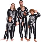 Patgoal Halloween Skeleton Costumes Matching Family One