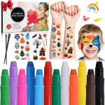 Beesjuy Face Painting Kits for Kids,12 Color Water