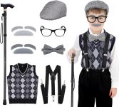 Kids 100 Days of School Costume for Boys,Toddler old