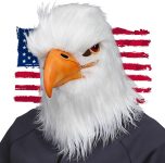 MOKRY PARTY White Eagle Head Mask Animal Bird Mask