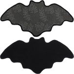 Bat Bath Mat Bathroom Rug for Spooky Decor,Gothic