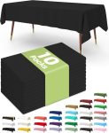 Pureegg Plastic Table Cloth Disposable 10 Pack, 54 x 10