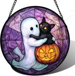 Stained Glass Window Hanging - Halloween Decorations