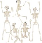 Feir 16" Skeletons Halloween Decorations – 5PCS Posable