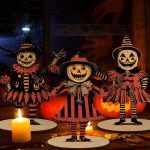 3 Pcs 9 x 6 Inch Vintage Halloween Table Decor