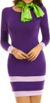 MSBASIC Halloween Costume Women Adult Purple Mini Dress