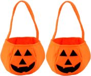 Halloween Pumpkin Candy Bags for Kids, Trick or Treat,