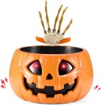 Halloween Candy Bowl Animated Pumpkin Candy Holder with