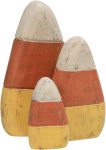 CWI Gifts Wooden Candy Corn Shelf Sitters 3/Set