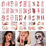 Halloween Scar Tattoos 40 Sheets 265+Pcs - Fake Scars