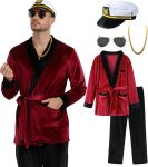 Halloween Costume for Men 2024, Adult Red Robe Jacket