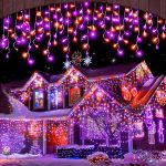Halloween Icicle Lights Outdoor, 512 LED 46.5 FT 8