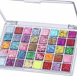 FANDAMEI 40 Colors Face Glitter, Face Paint Glitter Gel