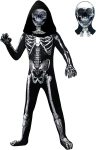 Kids Halloween Skeleton Costume, Hooded Skeleton