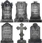 Funny Halloween Graveyard Tombstones Prop Yard Stakes