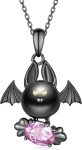 Cute Bat Necklace for Women 925 Sterling Silver Gothic