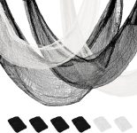 Creepy Cloth 6Pcs 30×72inch Black Spooky Scary Gauze