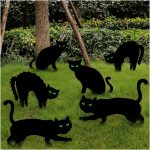 Ivenf Halloween Decorations Outdoor, 6ct Black Cat