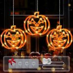 Halloween Window Lights, 48 LED 3 Orange Pumpkin