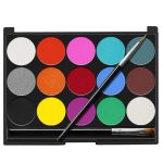 Face Paint Kit - 15 Vibrant Colors Water-Based Makeup |