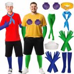 Couples Halloween Costume for Adult, 8PCS Funny Couples