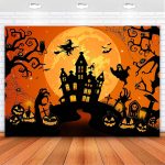 Avezano Halloween Backdrop Horror Moon Night Halloween