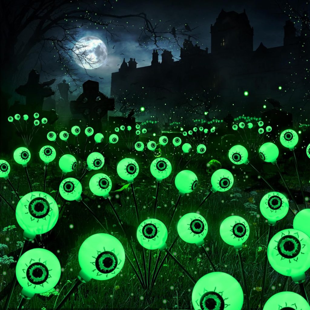 Brizled Solar Halloween Lights, 2 Pack Total 12 LED