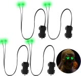 Green Led Glowing Eyes with Timer & Waterproof, 4 Pcs