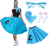 Women Sock Hop Costume, Adult 1950s Poodle Dress