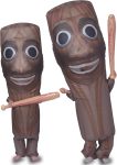 Inflatable Tung Costume Halloween Funny italian Wooden