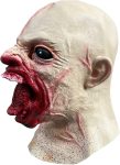 Scary Wounded Face Big Mouth Mask, Horror Zombie